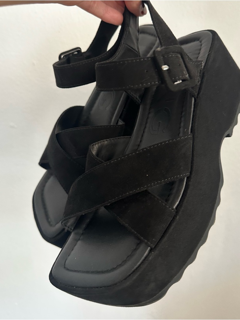 Mango Black Platform Sandals EU 36 / US 6 | Chunky Heel | Gently Worn